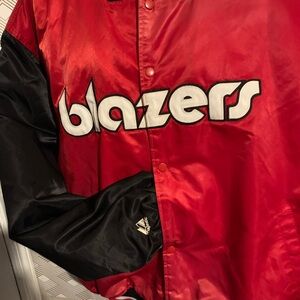 Blazers Red and Black  Satin Bomber Jacket